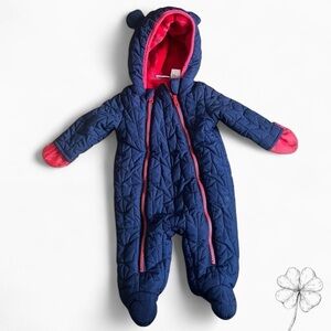 Koala Kids Red and Black Quilted Snowsuit